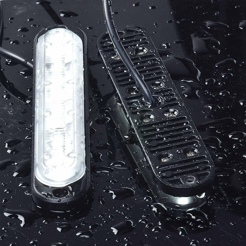 Kawell Universal 2 Pack 10W LED Mini Light Bar Bumper DRL Fog Light Motorcycle Light DRL Tail Backup Light Car Motor Clearance Marker Lights for ATV SUV Mine Boat - Image 3